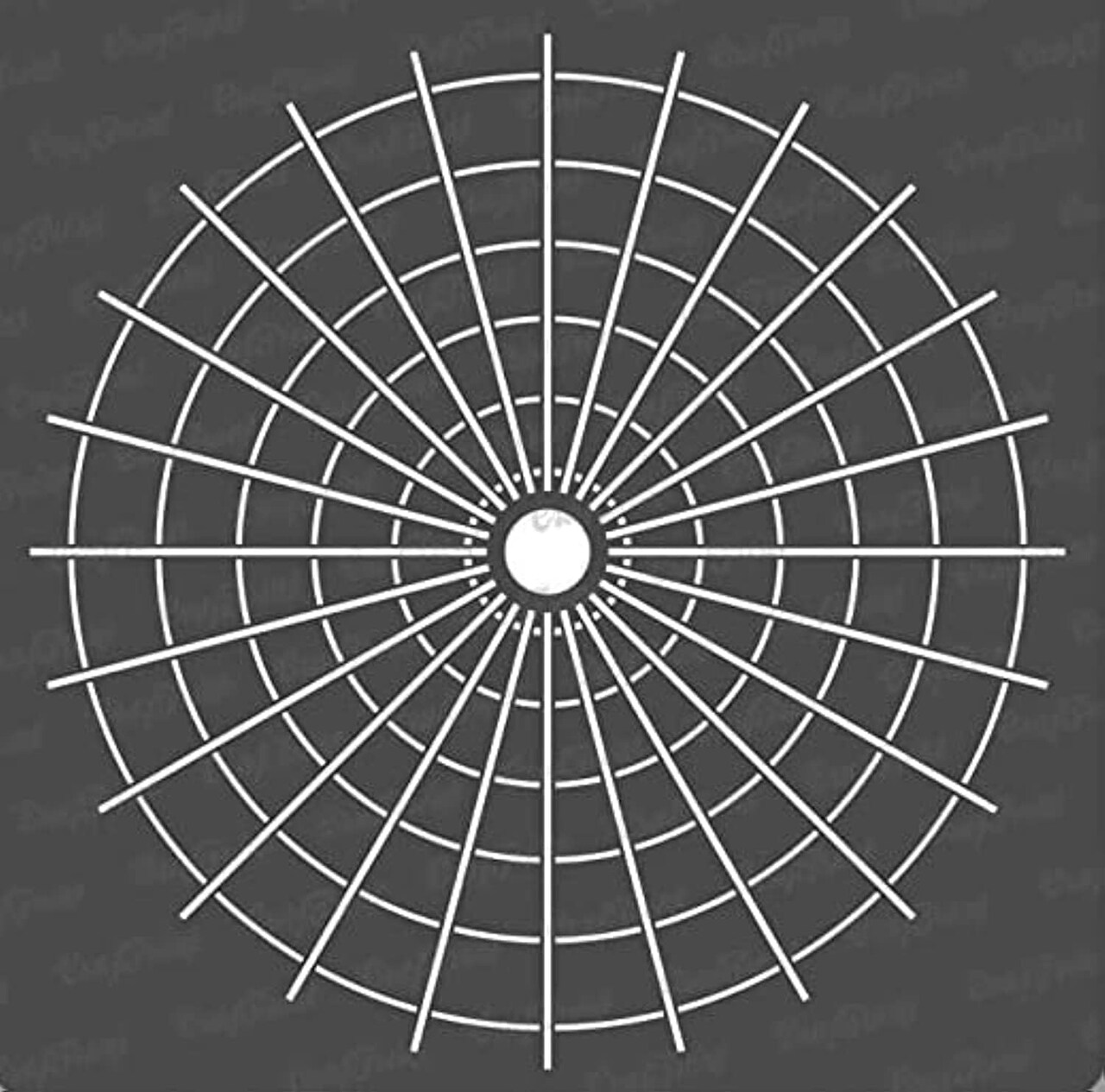 Large Radar Mandala Wall Stencil 12x12 Inch – Reusable Circle Pattern Template for DIY Painting on Walls, Furniture, Tile, Fabric & Crafts